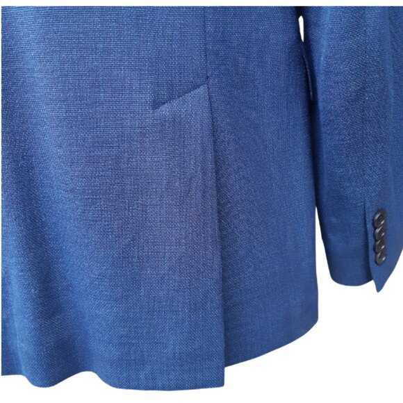 BONOBOS Lanificio comero Flexa 42R Unstructured Mid Tone Blue Men's Sport Jacket - Picture 4 of 15